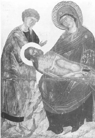 Θεοτόκος Pieta με Ιωάννη και Ιωσήφ