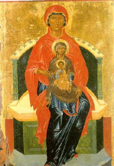 Θεοτόκος με αγία Άννα και Χριστό