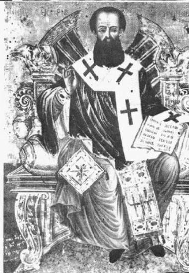 St Vessarion enthroned