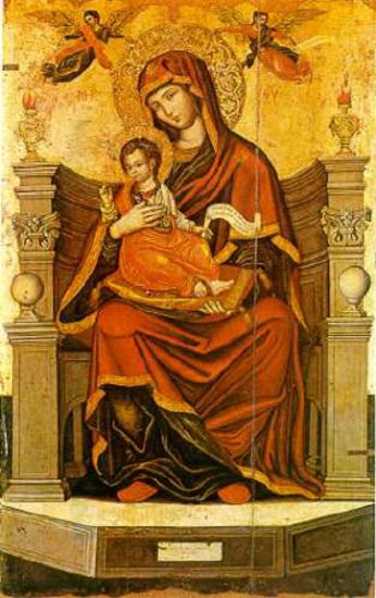 Θεοτόκος ένθρονη βρεφοκρατούσα