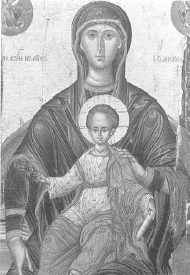 The Virgin Platytera enthroned with Child 