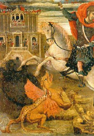 St George on horseback (detail)