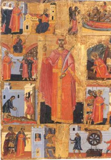 Αγία Αικατερίνη και οκτώ εικονίδια με σκηνές του βίου και μαρτυρίου της