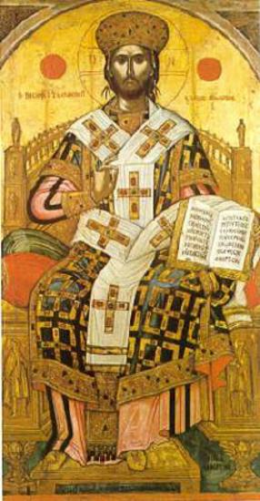 Christ the King of Kings and High Priest enthroned