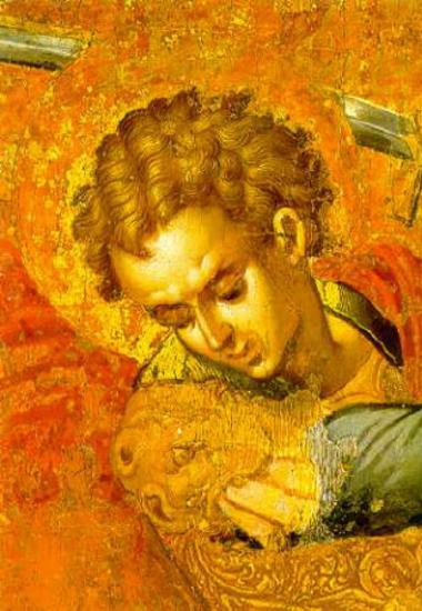 St George the dragonslayer with life scenes (detail)