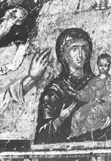 Ευαγγελιστής Λουκάς ζωγραφίζει την Παναγία (λεπτομέρεια)