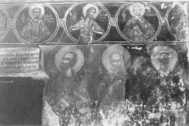 Saints on the west wall