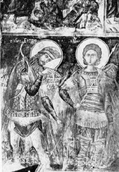 St Merkourios and unidentified military saint