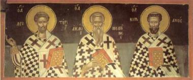 Άγιοι Ελευθέριος, Ακάκιος Μελιτηνής και Κυπριανός (Πρόθεση)