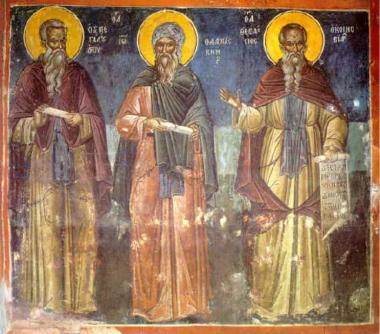 Άγιοι Θεοφάνης ο του Μεγάλου Αγρού, Ιωάννης ο Δαμασκηνός και Θεοδόσιος ο Κοινοβιάρχης