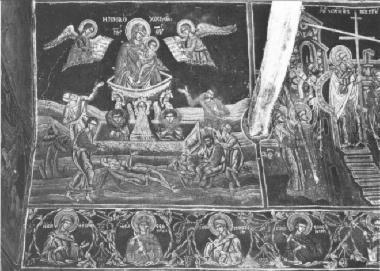 Θεοτόκος Ζωοδόχος Πηγή, Ύψωση Τιμίου Σταυρού και αγίες