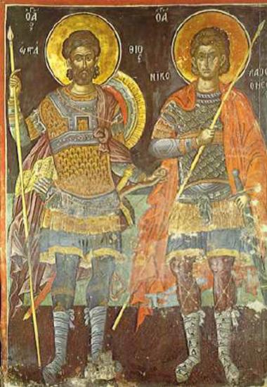 Άγιος Ευστάθιος και o άγιος Νικόλαος ο νέος