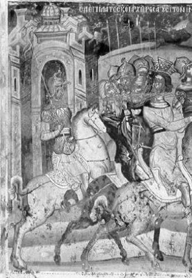 Pilate escorted by equestrians