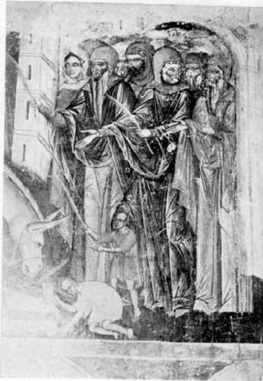 The Entry into Jerusalem. The crowd of Jews.