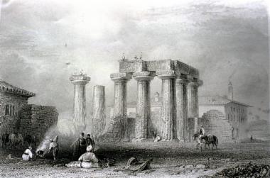 Ερείπια του ναού του Απόλλωνα στην Κόρινθο