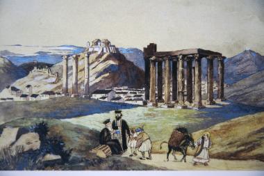 Jupiter Tempel bei Athen, 1838