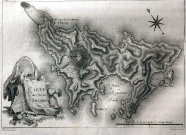 Carte de l'ile de Skyros