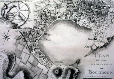 Plan du port et de la ville de Boudroun