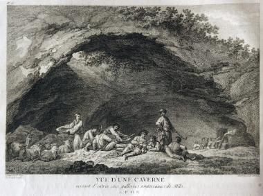 Vue d'une caverne servant d'entrée aux galleries souterraines de Milo