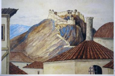 Η ακρόπολη του Παλαμηδίου στο Ναύπλιο (1838)