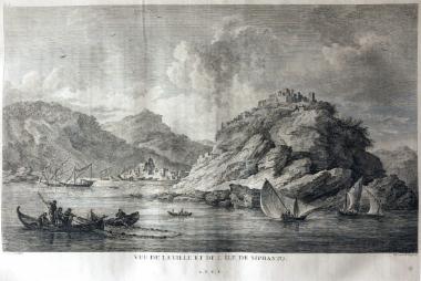 Vue de la ville et de l'île de Siphanto
