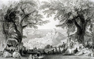 Entrance to the Bosphorus from the Black Sea viewed from the Giant's mountain