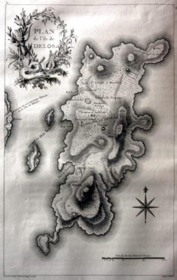 Plan de l'île de Délos