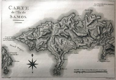 Carte de l'ile de Samos