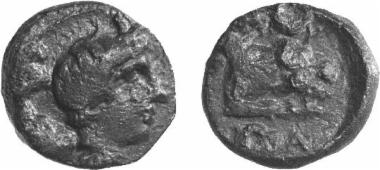 Χάλκινο νόμισμα Μακεδονικού βασιλείου, Βασιλιάς: Αμύντας Β'