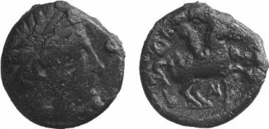 Bronze coin of the Macedonian kingdom, Ruler: Philip II