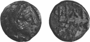 Bronze coin of the Macedonian kingdom, Ruler: Philip II