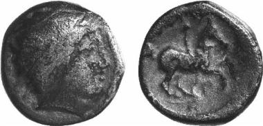 Bronze coin of the Macedonian kingdom, Ruler: Philip II