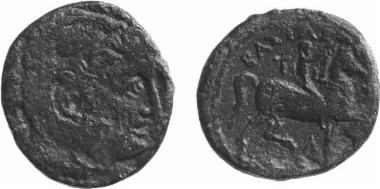 Bronze coin of the Macedonian kingdom, Ruler: Cassander
