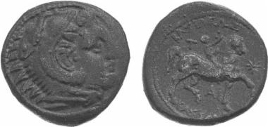Bronze coin of the Macedonian kingdom, Ruler: Cassander