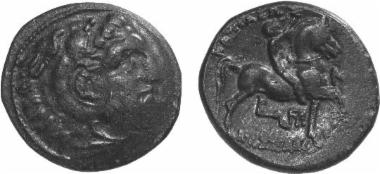Bronze coin of the Macedonian kingdom, Ruler: Cassander