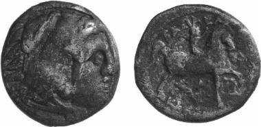 Bronze coin of the Macedonian kingdom, Ruler: Cassander