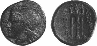 Bronze coin of the Macedonian kingdom, Ruler: Cassander