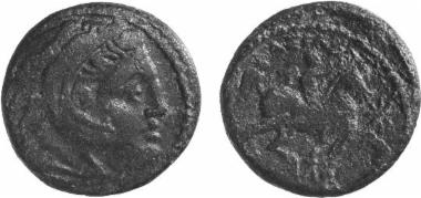 Bronze coin of the Macedonian kingdom, Ruler: Cassander