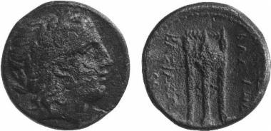 Bronze coin of the Macedonian kingdom, Ruler: Cassander