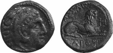 Bronze coin of the Macedonian kingdom, Ruler: Cassander