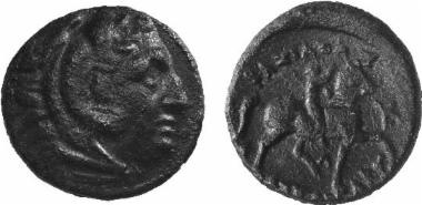 Bronze coin of the Macedonian kingdom, Ruler: Cassander