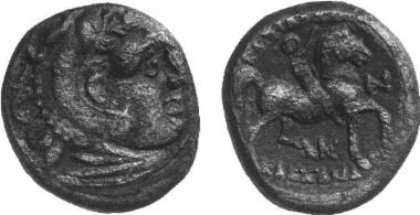 Bronze coin of the Macedonian kingdom, Ruler: Cassander