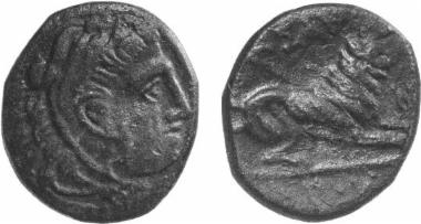 Bronze coin of the Macedonian kingdom, Ruler: Cassander