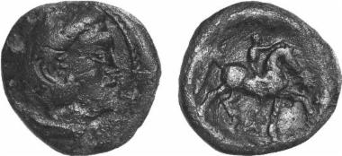 Bronze coin of the Macedonian kingdom, Ruler: Cassander