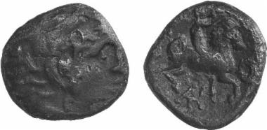 Bronze coin of the Macedonian kingdom, Ruler: Antigonos Gonatas
