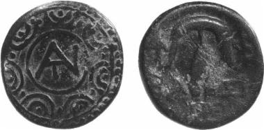 Bronze coin of the Macedonian kingdom, Ruler: Antigonos Gonatas