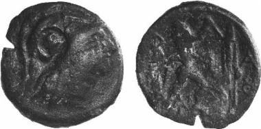 Bronze coin of the Macedonian kingdom, Ruler: Antigonos Gonatas