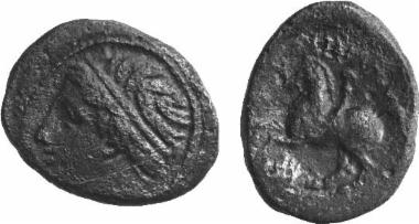 Bronze coin of the Macedonian kingdom, Ruler: Philip II