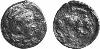 Bronze coin of the Macedonian kingdom, Ruler: Perdikkas III