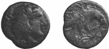 Χάλκινο νόμισμα Μακεδονικού βασιλείου, Βασιλιάς: Αμύντας Γ'